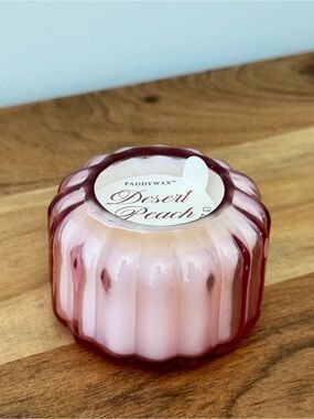 Brand New Paddywax Ripple Collection Candle, Pink / Desert Peach – 4.5oz